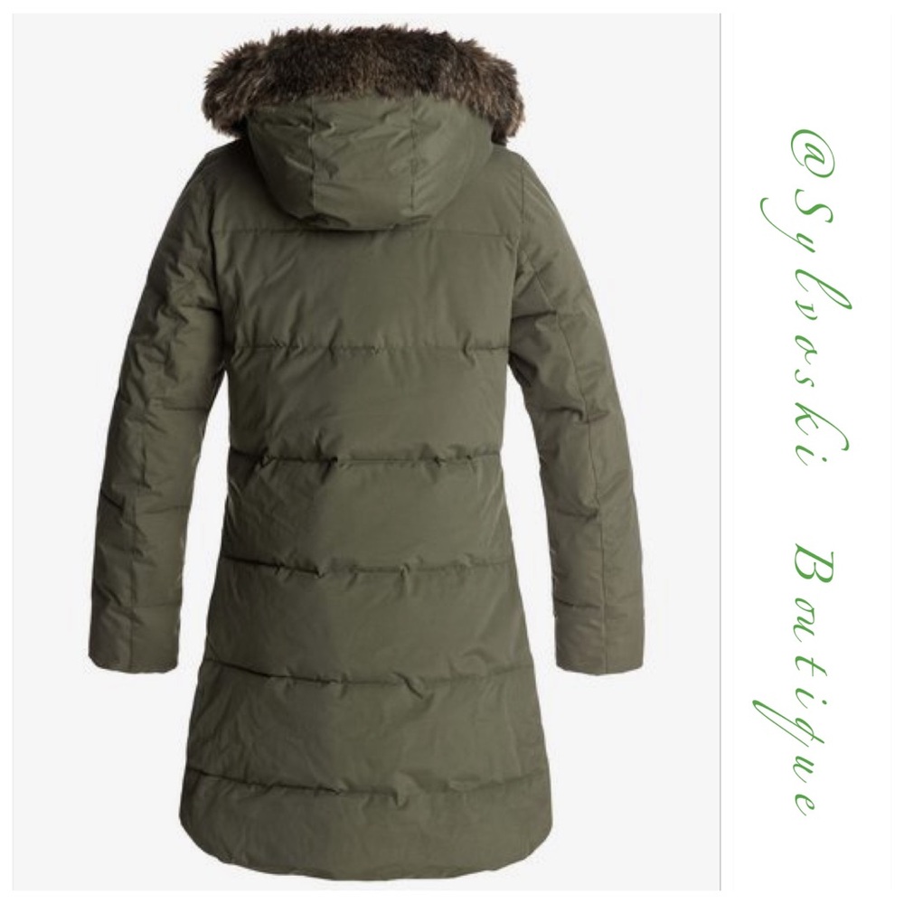 🔥Roxy 5K - Waterproof Longline Hooded Jacket NWT - Picture 11 of 15